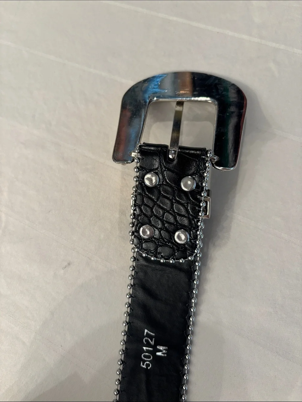 Cross Rhinestone Bling Studded Belt, Unisex, size  Medium, faux leather, western